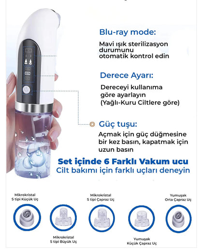 Yüz Vakum Temizleyici ( 0.8 W Ultra Güçlü Çekim Gücü )