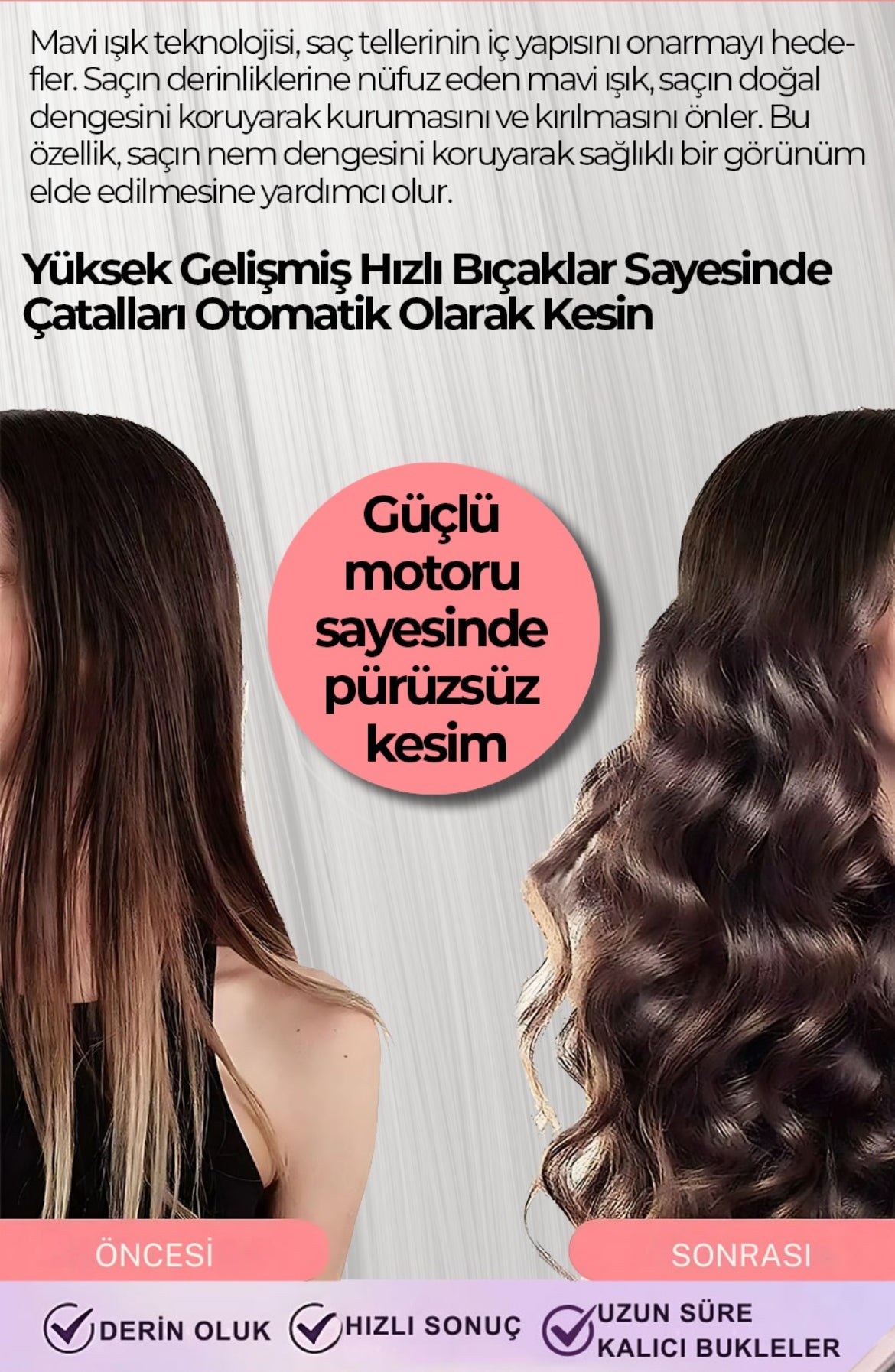 ✂️  Saç Kırık Alma Makinesi